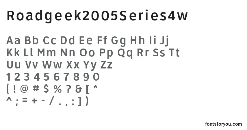 A fonte Roadgeek2005Series4w – alfabeto, números, caracteres especiais