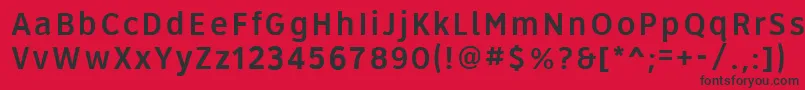 フォントRoadgeek2005Series4w – 赤い背景に黒い文字