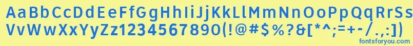 Roadgeek2005Series4w Font – Blue Fonts on Yellow Background