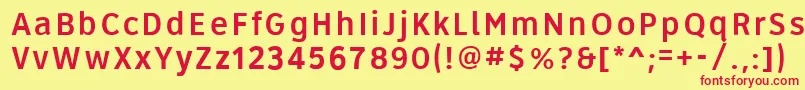 Roadgeek2005Series4w Font – Red Fonts on Yellow Background