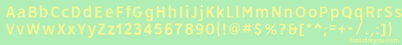 Roadgeek2005Series4w Font – Yellow Fonts on Green Background