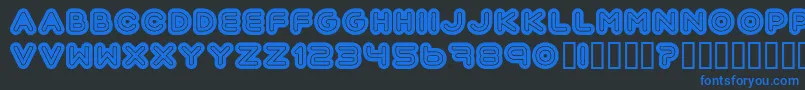 Automania Font – Blue Fonts on Black Background