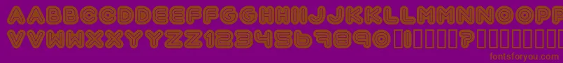 Automania-fontti – ruskeat fontit violetilla taustalla