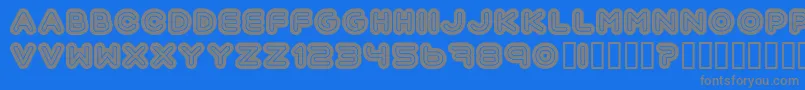 フォントAutomania – 青い背景に灰色の文字