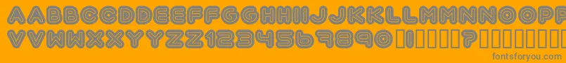 Czcionka Automania – szare czcionki na pomarańczowym tle