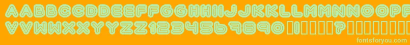 Шрифт Automania – зелёные шрифты на оранжевом фоне