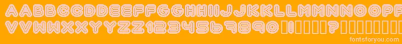 Automania-Schriftart – Rosa Schriften auf orangefarbenem Hintergrund