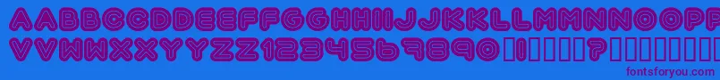 Automania Font – Purple Fonts on Blue Background
