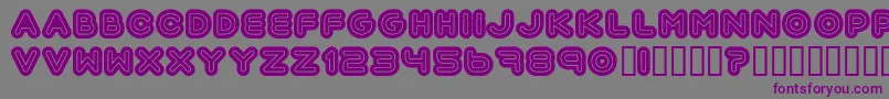 フォントAutomania – 紫色のフォント、灰色の背景