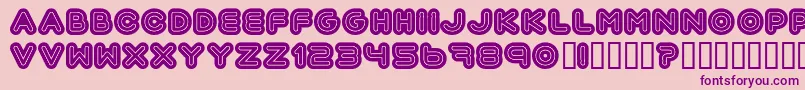 フォントAutomania – ピンクの背景に紫のフォント