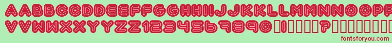 Шрифт Automania – красные шрифты на зелёном фоне