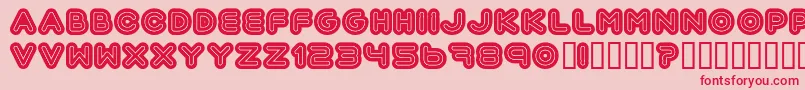 Automania-fontti – punaiset fontit vaaleanpunaisella taustalla