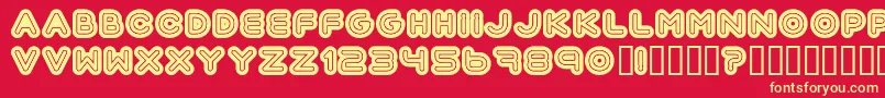 Automania-fontti – keltaiset fontit punaisella taustalla