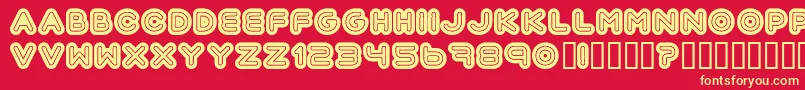 Automania Font – Yellow Fonts on Red Background