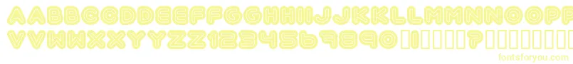 Шрифт Automania – жёлтые шрифты на белом фоне