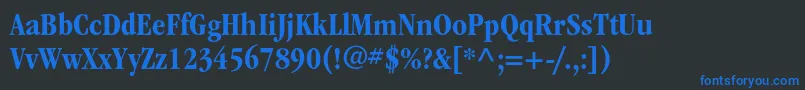 ItcgaramondstdBdcond Font – Blue Fonts on Black Background