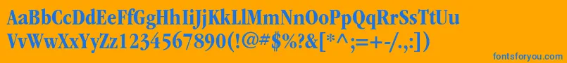 ItcgaramondstdBdcond Font – Blue Fonts on Orange Background