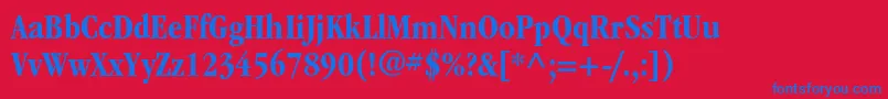 ItcgaramondstdBdcond Font – Blue Fonts on Red Background