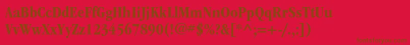 ItcgaramondstdBdcond Font – Brown Fonts on Red Background