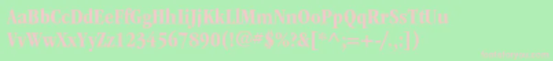 ItcgaramondstdBdcond Font – Pink Fonts on Green Background