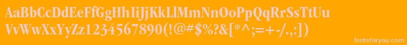 ItcgaramondstdBdcond Font – Pink Fonts on Orange Background