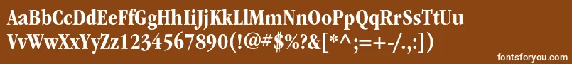 ItcgaramondstdBdcond Font – White Fonts on Brown Background