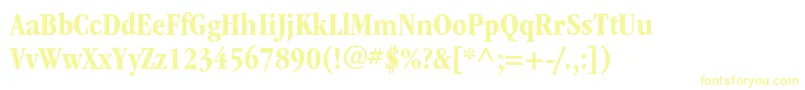 ItcgaramondstdBdcond Font – Yellow Fonts on White Background