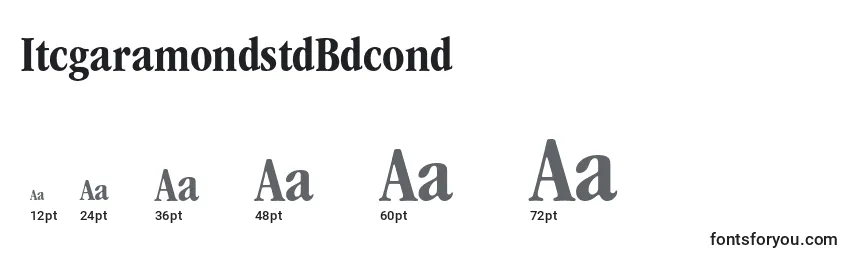 ItcgaramondstdBdcond Font Sizes