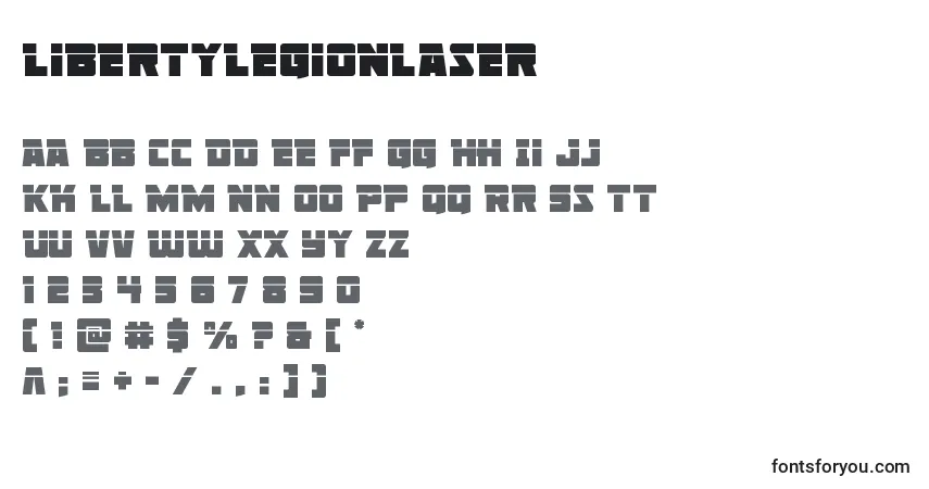 Шрифт Libertylegionlaser – алфавит, цифры, специальные символы