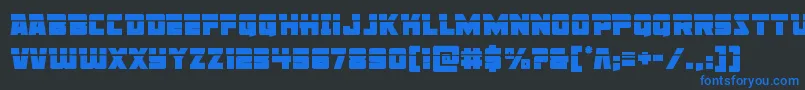 Libertylegionlaser Font – Blue Fonts on Black Background