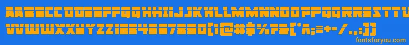 Libertylegionlaser Font – Orange Fonts on Blue Background