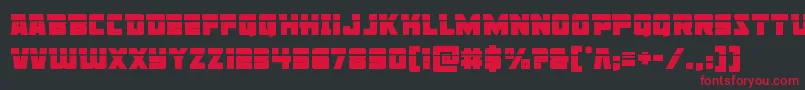 Libertylegionlaser Font – Red Fonts on Black Background