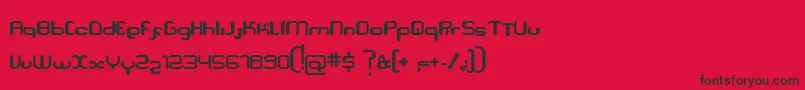 Serpi-Schriftart – Schwarze Schriften auf rotem Hintergrund