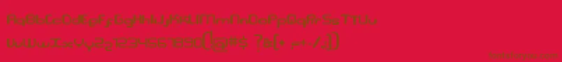 Serpi Font – Brown Fonts on Red Background