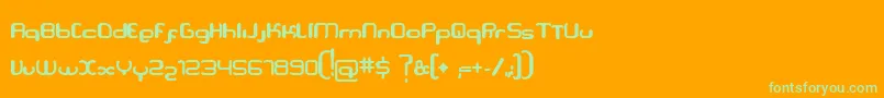 Serpi Font – Green Fonts on Orange Background