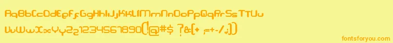Serpi Font – Orange Fonts on Yellow Background