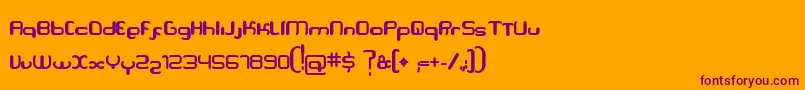 Serpi Font – Purple Fonts on Orange Background