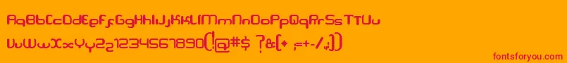 Serpi Font – Red Fonts on Orange Background