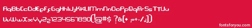 フォントSerpi – 赤い背景に白い文字