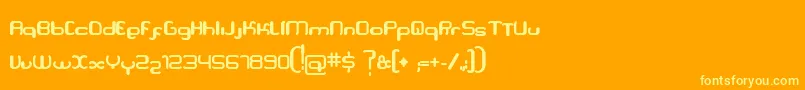 Serpi Font – Yellow Fonts on Orange Background