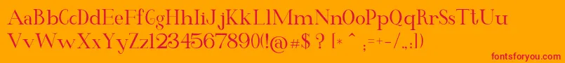 Wonderland2 Font – Red Fonts on Orange Background