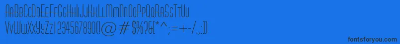 AHuxleycaps Font – Black Fonts on Blue Background