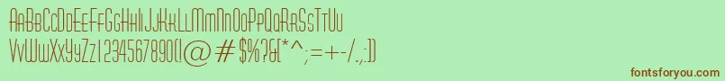 Шрифт AHuxleycaps – коричневые шрифты на зелёном фоне