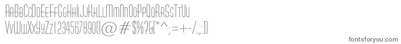 フォントAHuxleycaps – 白い背景に灰色の文字