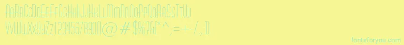 AHuxleycaps Font – Green Fonts on Yellow Background