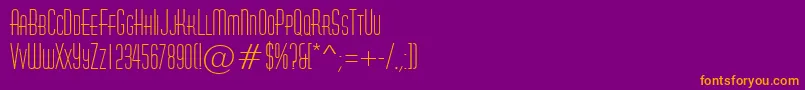 AHuxleycaps Font – Orange Fonts on Purple Background