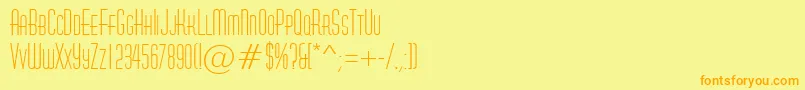 Шрифт AHuxleycaps – оранжевые шрифты на жёлтом фоне