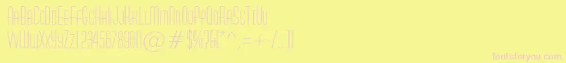 Шрифт AHuxleycaps – розовые шрифты на жёлтом фоне