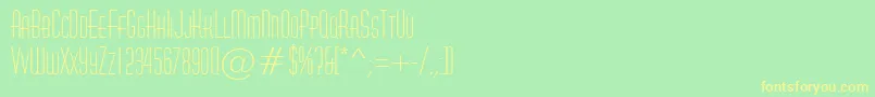 AHuxleycaps Font – Yellow Fonts on Green Background