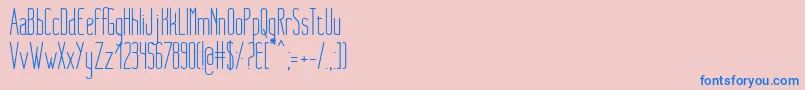 NueMedium Font – Blue Fonts on Pink Background